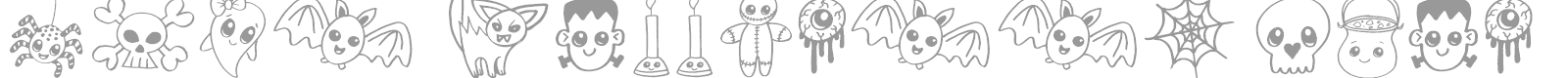Cute Halloween Drawings font preview